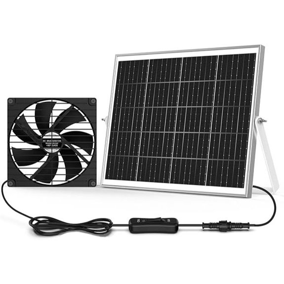 Large Solar Greenhouse Fan with 25W Ventilation