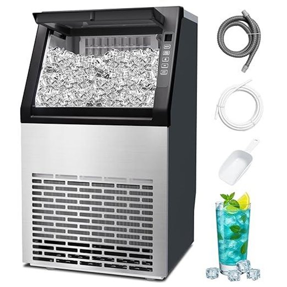 Commercial 100LBS/Day Stainless Steel Ice Machine