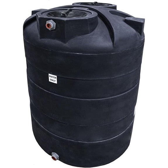 1000 Gallon UV-Resistant Vertical Water Storage Tank