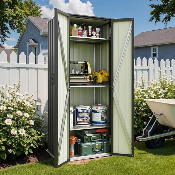 Patiowell 28 Cuft Waterproof Metal Storage Shed