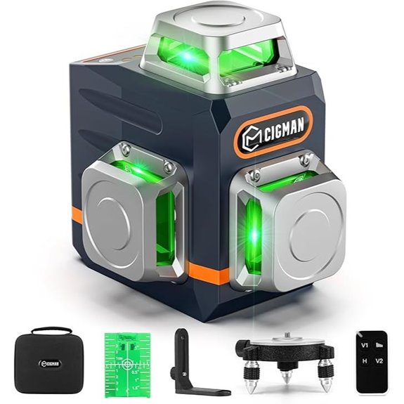 CIGMAN 3D Laser Level with Remote and Stand