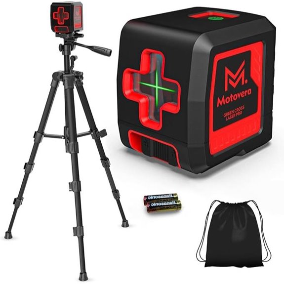 Laser Level with Tripod and Brightness Adjustment