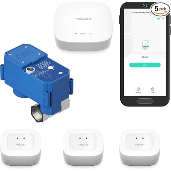 YoLink Leak Protection Kit with Shutoff and Sensors