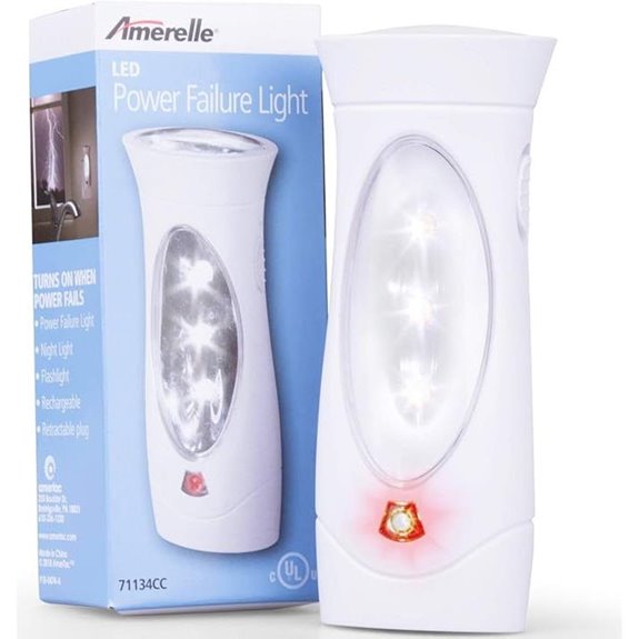Amerelle LED Emergency Light with Rechargeable Battery