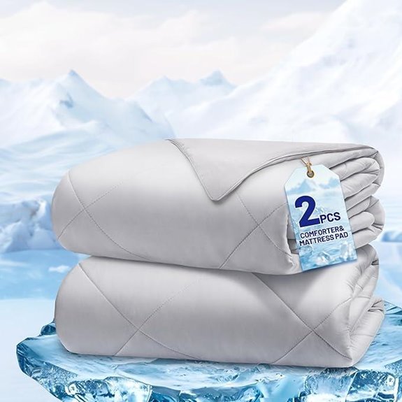 Cooling Comforter Queen Size - Reversible Breathable Lightweight