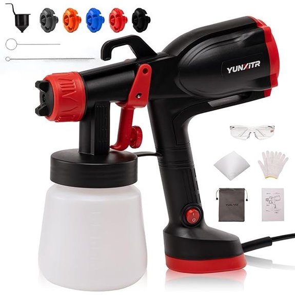 Ultra-Light Paint Sprayer with 5 Nozzles & 3 Patterns