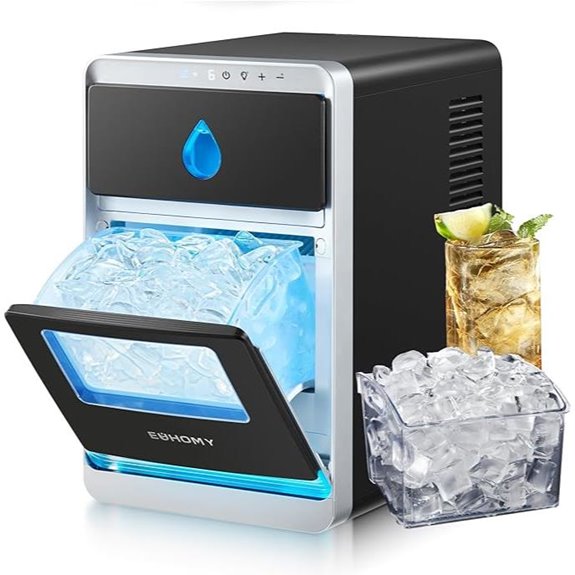 EUHOMY LunaArc Countertop Ice Maker 1600 Pcs/Day