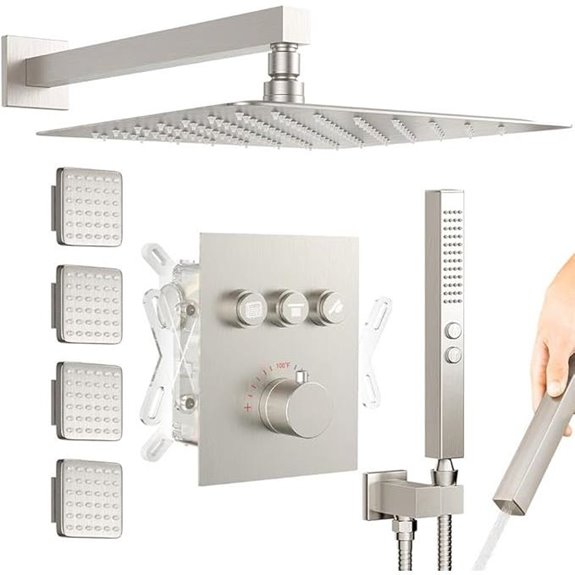 Starbath 12 Rain Shower System with Handheld & Jets