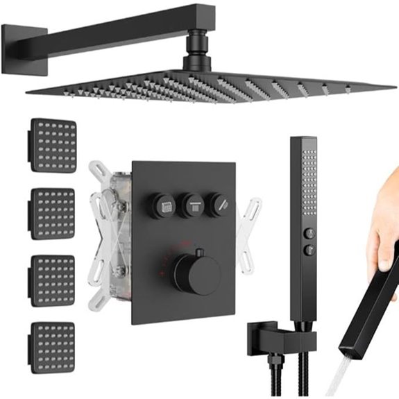 Starbath 12 Rain Shower System with Body Jets