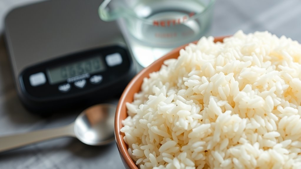 measure rice and water accurately