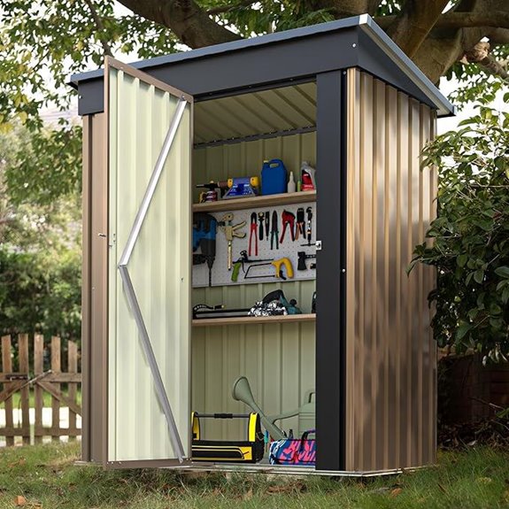 Devoko 5x3 FT Lockable Metal Garden Storage Shed
