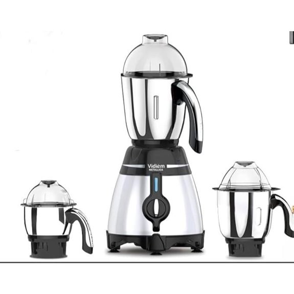 VIDIEM Metallica Steel 750W Mixer Grinder with Service Kit