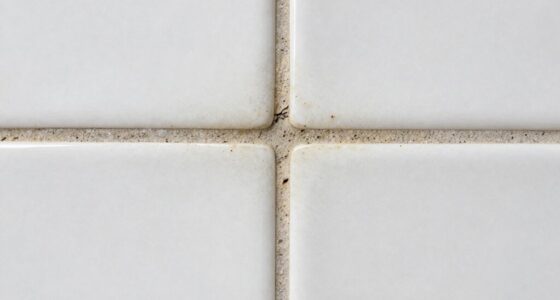 mineral deposits cause grout stains
