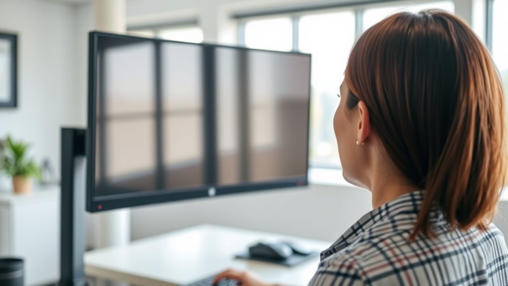 monitor at eye level