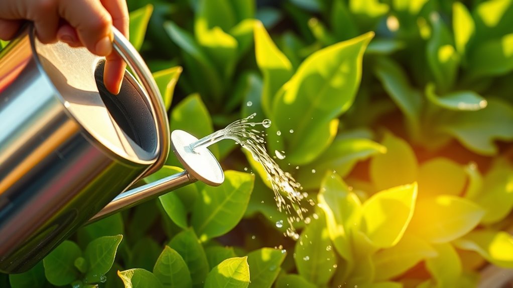 morning watering enhances plant health