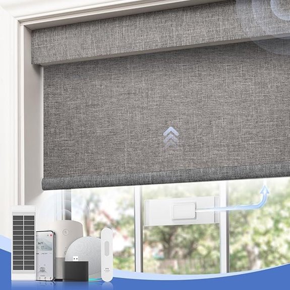Motorized Blackout Smart Roller Blinds with Remote