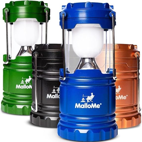 MalloMe Camping Lantern 4-Pack Emergency Tent Lights
