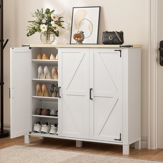 5-Tier Farmhouse Shoe Storage Cabinet