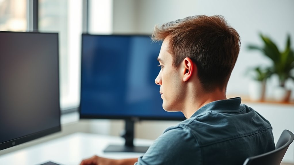 optimal monitor ergonomic positioning