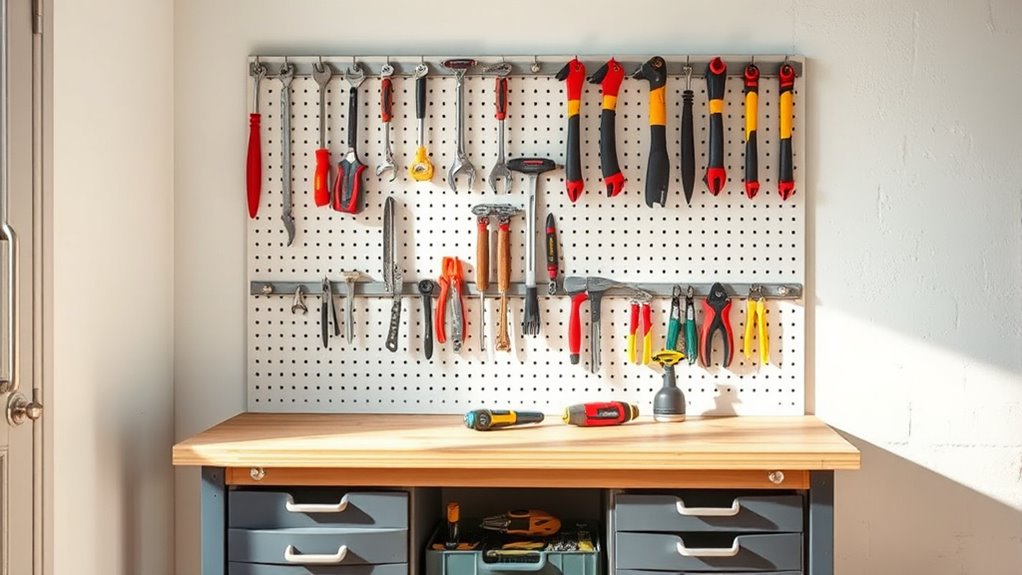 organized ergonomic tool storage