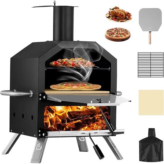 PIZZELLO 26-Inch Outdoor Wood Fired Pizza Maker