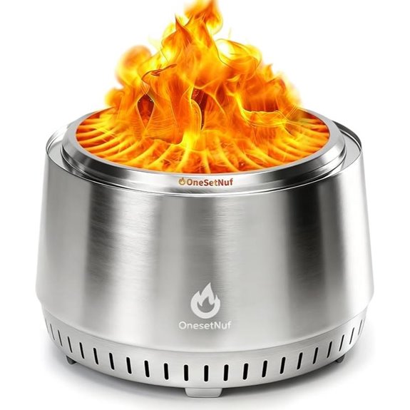 21-Inch Smokeless Fire Pit for Outdoors and Camping