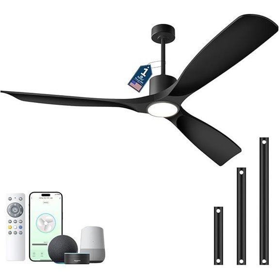 60 Smart Outdoor Ceiling Fan with Lights