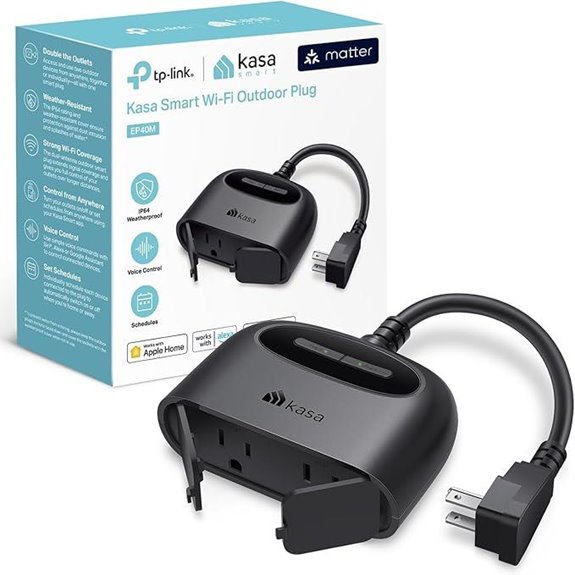 Kasa Matter Outdoor Smart Plug Dual Outlet