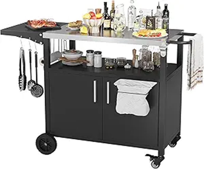Vongrasig Outdoor Grill Cart with Storage
