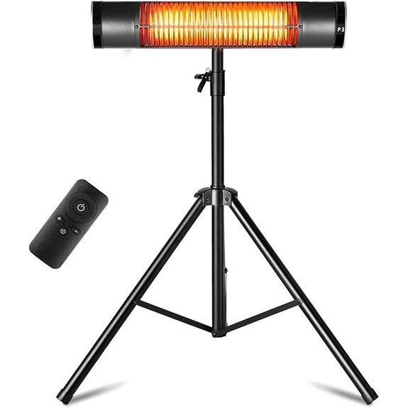 Electric Infrared Outdoor Heater with Remote and Timer
