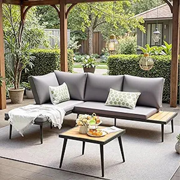 Devoko Outdoor L-Shaped Patio Furniture Set