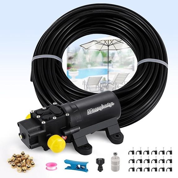 Moongiantgo Outdoor Misting System with Pump and Nozzles