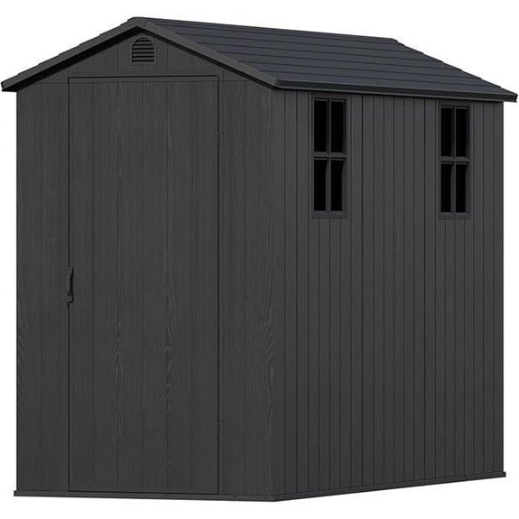 Devoko 4x8 ft Resin Outdoor Storage Shed