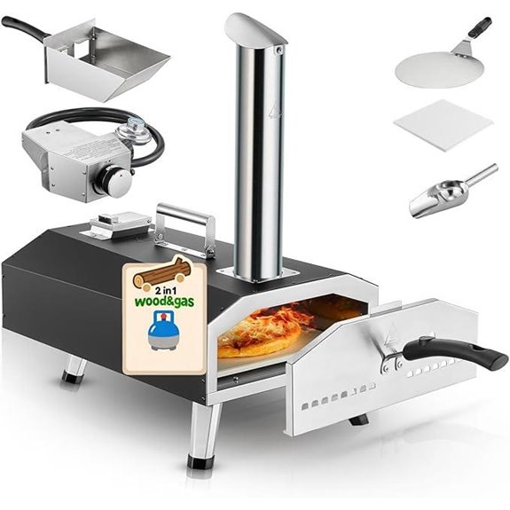 Outdoor Pizza Oven with Stone & Gas Hose