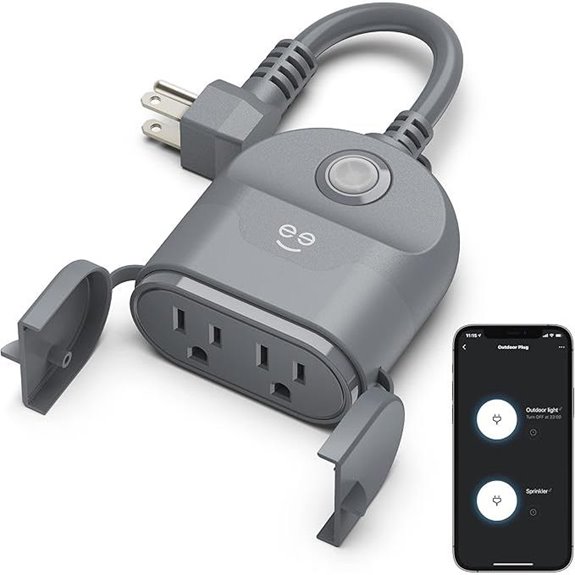 Geeni Outdoor Wi-Fi Smart Plug with 2 Outlets