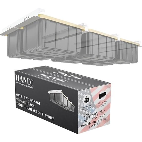 HANDT Overhead Garage Storage Rack with Bins