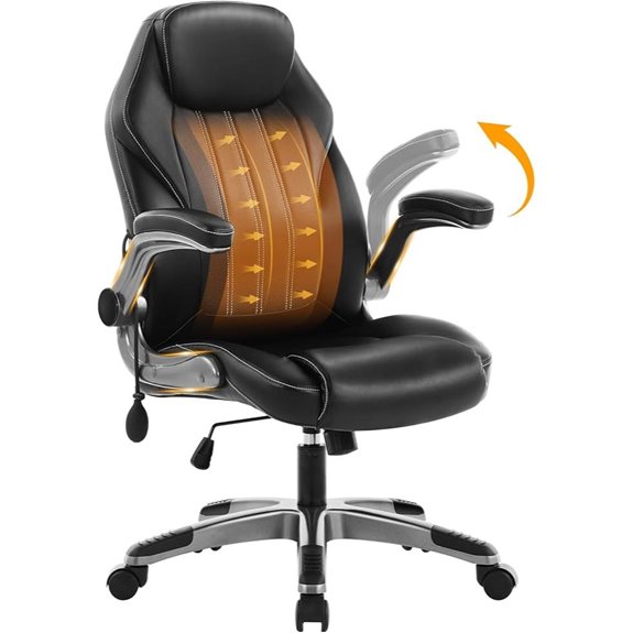 Ergonomic Office Desk Chair with Padded Arms