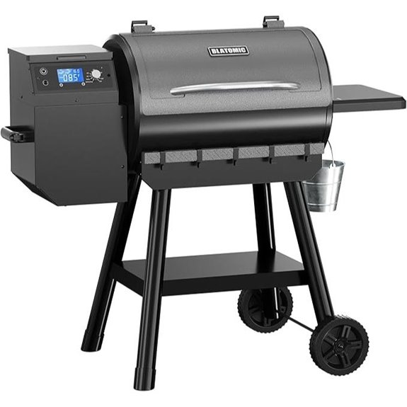 LCD Pellet Smoker Grill with Auto Feed & Meat Probe