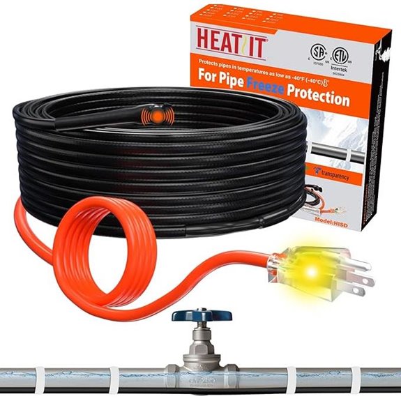 HEATIT Water Pipe Heat Tape for Freezing Protection