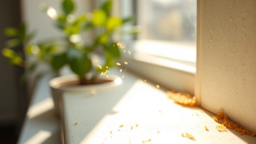 pollen adhesion and surface contamination
