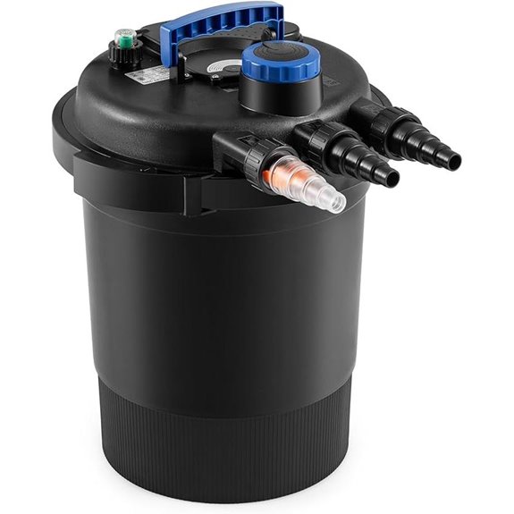 HAPPYGRILL Pond Filter with UV-C Light and Bio Balls