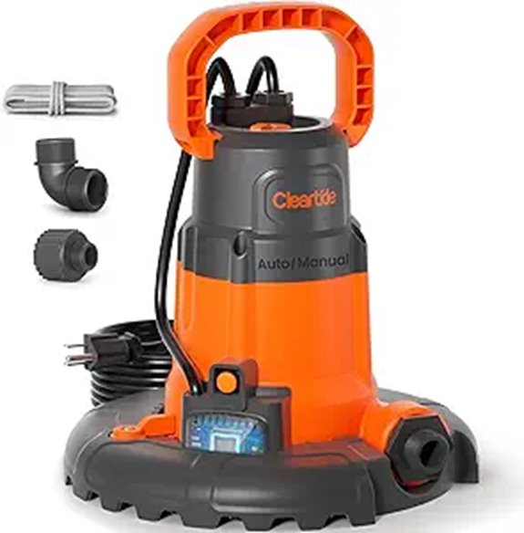 Cleartide 1/4 HP Pool Cover Pump with Auto Mode