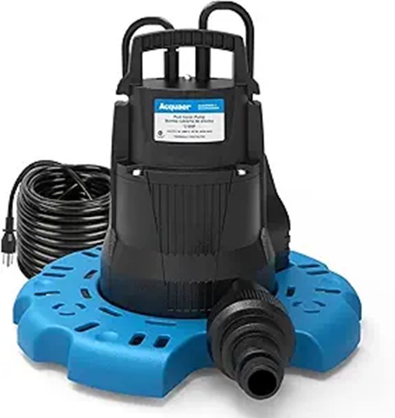 Acquaer 1/4 HP Pool Cover Pump with Check Valve