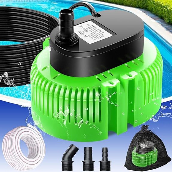 Pool Cover Pump with 16ft Drain & Long Power Cord