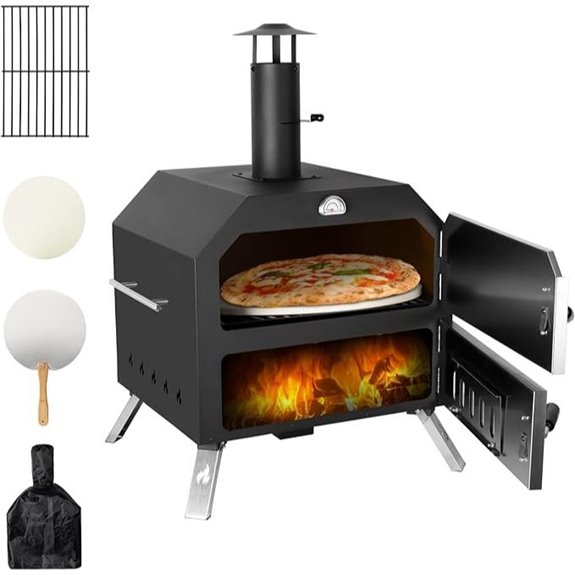 15’’ Portable Wood-Fired Outdoor Pizza Oven