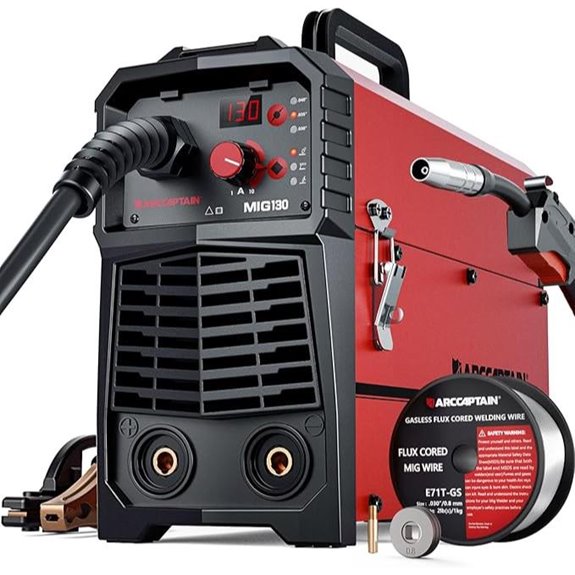 ARCCAPTAIN 130A MIG Welder 3-in-1 Portable Gasless Machine