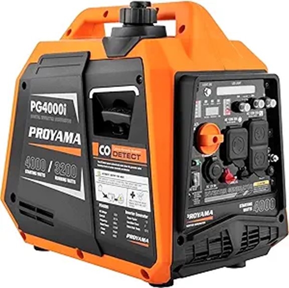 PROYAMA 4000W Portable Gas Inverter Generator with CO Sensor