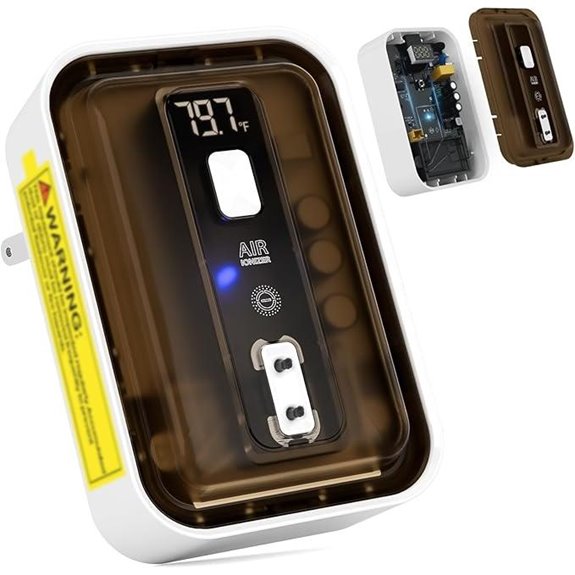 Plug-In Air Ionizer & Odor Eliminator with LED