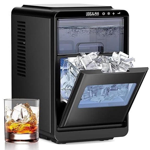 COWSAR Crescent Ice Maker Portable Self-Cleaning 16pcs