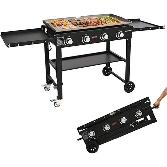 Propane Griddle on Cart 36 4-Burner Portable Grill